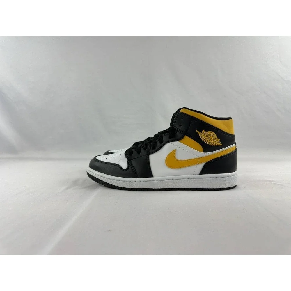 Nike Air Jordan 1 Mid 'Black University Gold' 554724-177 Men's Size 10.5